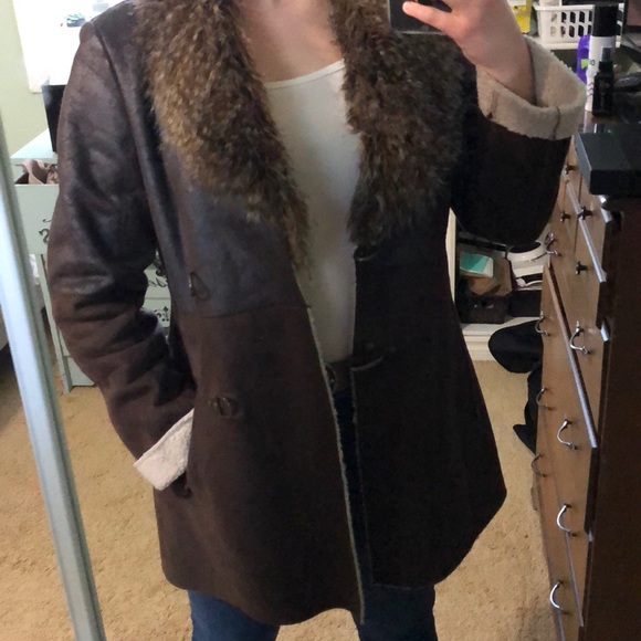 Jessica Simpson faux fur and suede coat - Picture 4 of 6